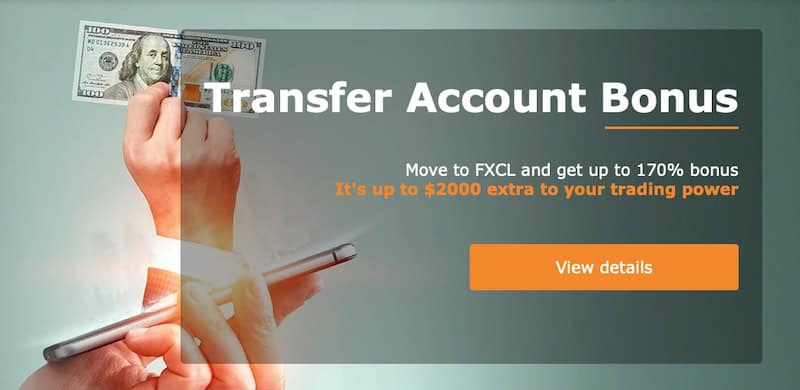 FXCL Transfer Account Bonus